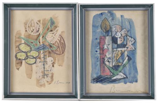 JOSEP GAUSACHS (1889-1959).  Pair of works.