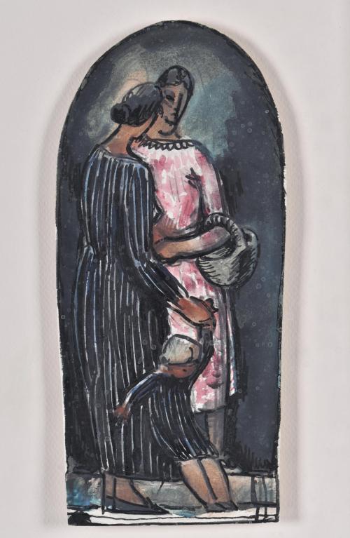 JULIO GONZÁLEZ (1876-1942). 'Maternite noire et rose', circa 1929.