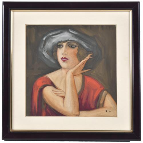 EMILI VILÀ GORGOLL (1887-1967). &#39;Woman&#39;s portrait, 1920&#39;s&#39;.