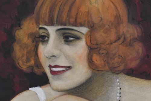 EMILI VILÀ GORGOLL (1887-1967). &#39;Portrait of a woman smokin