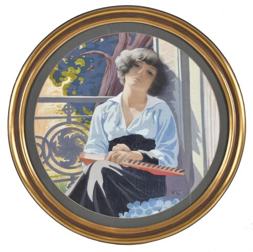 EMILI VILÀ GORGOLL (1887-1967). 'Woman by the window'.