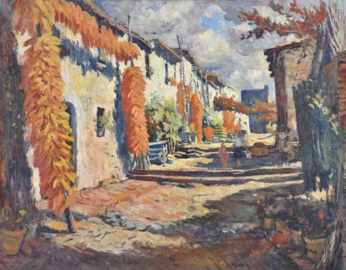 MANUEL RICART SERRA (1913-2014).  'Street of a village'.