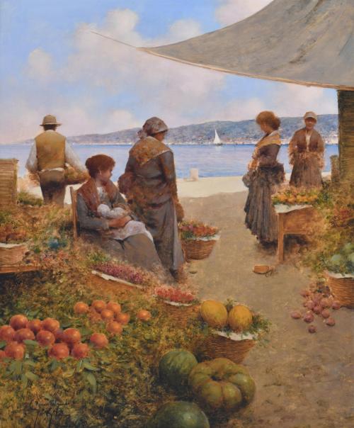 ROSARIO PALUMBO, GOLIA (1959).   'Market on the beach'.