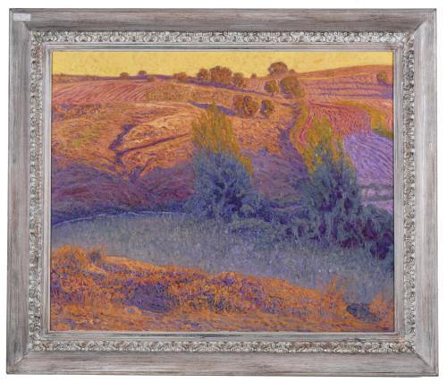 MIGUEL BARBERO (1953).  &#39;Últimas luces de Aragón. Barahona&#39;.