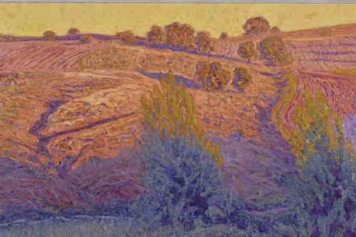 MIGUEL BARBERO (1953).  &#39;Últimas luces de Aragón. Barahona&#39;.