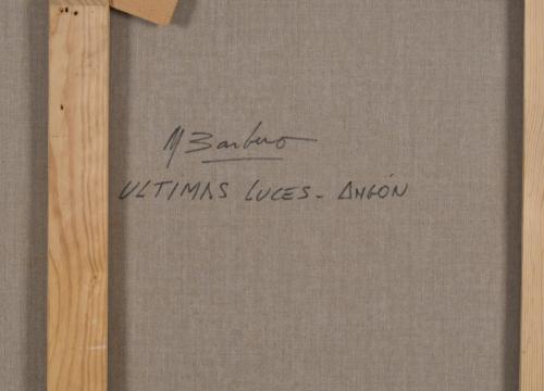 MIGUEL BARBERO (1953).  &#39;Últimas luces de Aragón. Barahona&#39;.