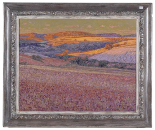 MIGUEL BARBERO (1953). &#39;Campos al caer la tarde. Palmaces, 