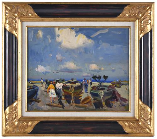 JOSEP SERRASANTA (1916-1998). &#39;On the beach&#39;.