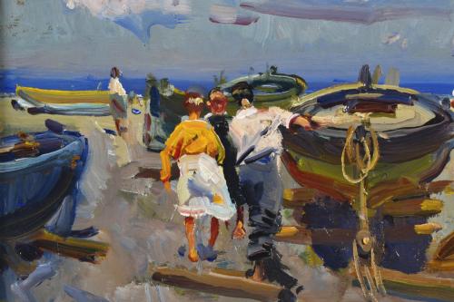 JOSEP SERRASANTA (1916-1998). &#39;On the beach&#39;.