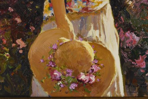 JOSÉ MIGUEL ROMÁN FRANCÉS (1957).  &#39;Girl standing in the ga