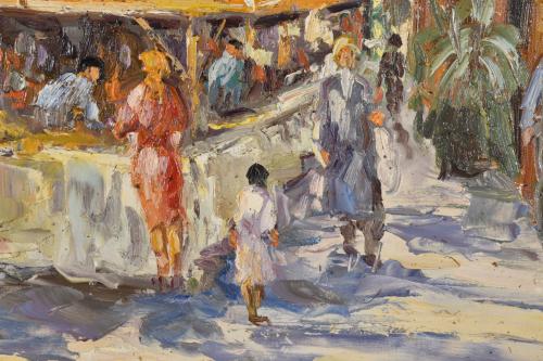 ANTONIO REVERTE (1949). "Plaza del Pino", Barcelona.
