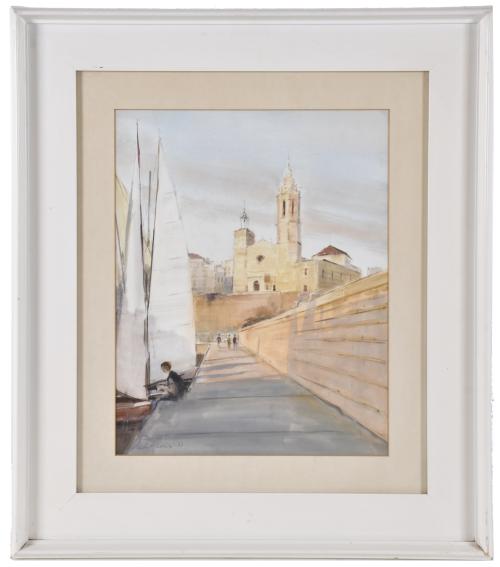 ALBERT ESTRADA VILARRASA (1934).  "Sitges", 1977.
