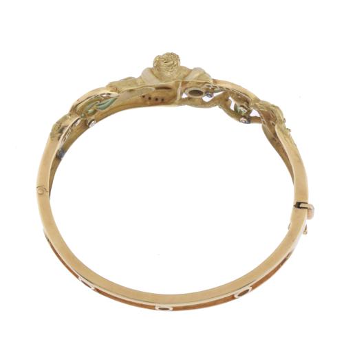 MASRIERA. Modernist rigid bracelet in the shape of a nymph,