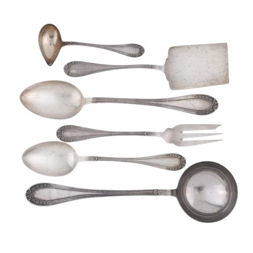 Cubertería en plata española, segunda mitad siglo XX.