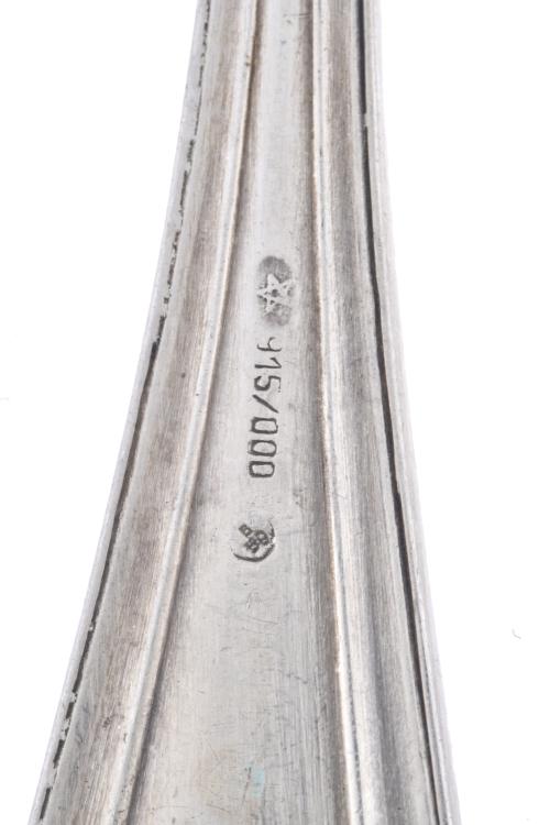 Cubertería en plata española, segunda mitad siglo XX.