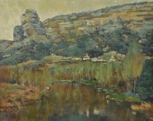 ESCUELA ESPAÑOLA, SIGLO XX. "Paisaje". 