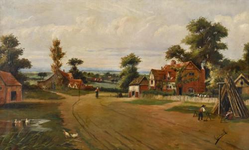 ESCUELA EUROPEA, SIGLO XX.   "Paisaje rural". 