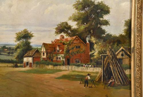 20TH CENTURY EUROPEAN SCHOOL. "Rural landscape". 