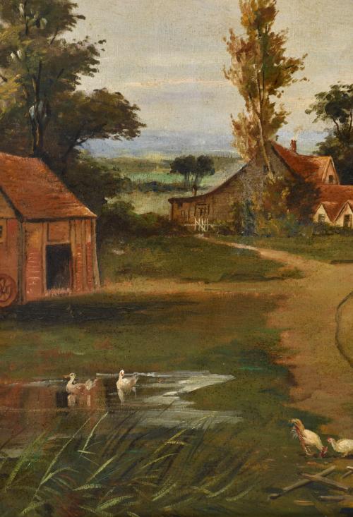 20TH CENTURY EUROPEAN SCHOOL. "Rural landscape". 