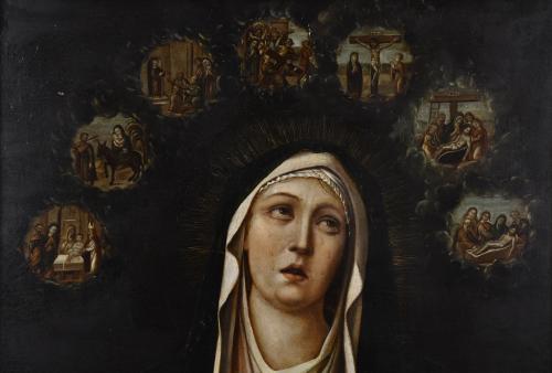ESCUELA ESPAÑOLA, SIGLO XVI-XVII. "Los siete dolores de la 