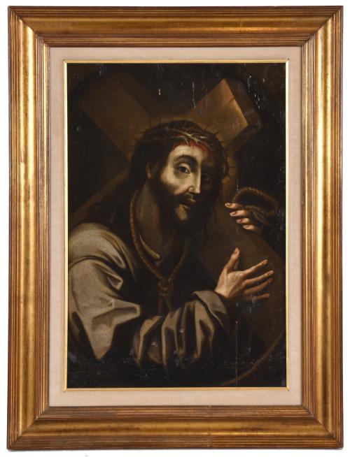 ESCUELA ESPAÑOLA, SIGLO XVIII. "Cristo cargando la cruz". s