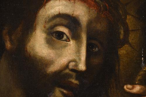 ESCUELA ESPAÑOLA, SIGLO XVIII. "Cristo cargando la cruz". s