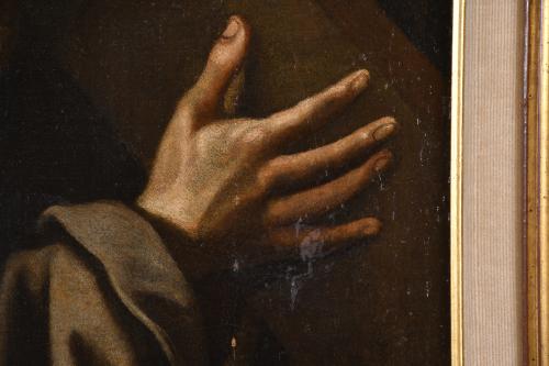 ESCUELA ESPAÑOLA, SIGLO XVIII. "Cristo cargando la cruz". s