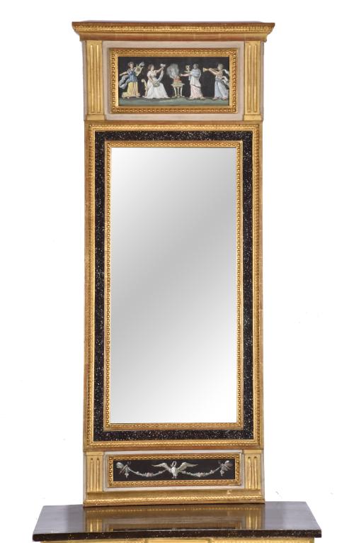 Consola y trumeau Gustaviano tardío, circa 1800.