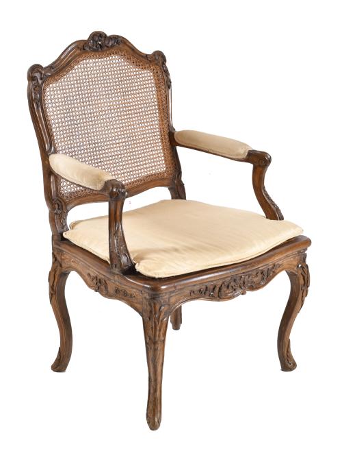 Sillón provenzal francés, circa 1750. 