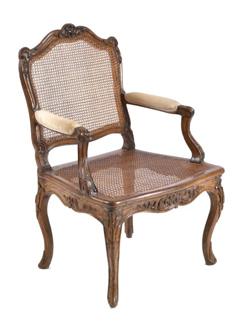 Sillón provenzal francés, circa 1750. 