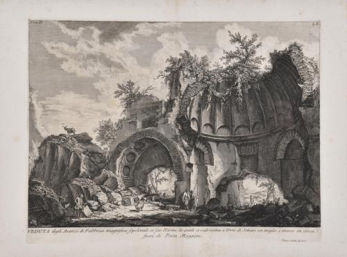 GIOVANNI BATTISTA PIRANESI (1720-1778). "veduta degli avanzi di fabricca..." Tom II. XL. 