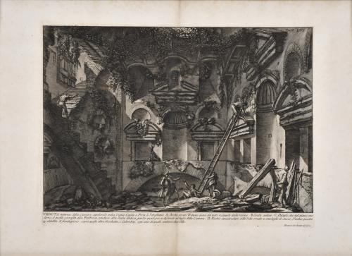 GIOVANNI BATTISTA PIRANESI (1720-1778). "Veduta interna della Camera Sepolcrale nella Vigna Cafali..." Tom III. LVI. 