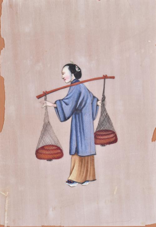 20TH CENTURY CHINESE SCHOOL. Set of four genre scenes.