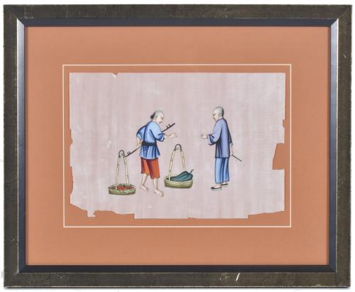 20TH CENTURY CHINESE SCHOOL. Set of four genre scenes.