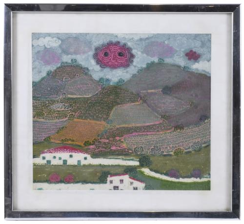 TOMÁS MECA VIVES (1919-1979). "Paisaje con casas", 1976. 
