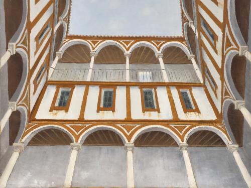 ANTONIO GRANADOS VALDÉS (1917-2020).  "Patio Museo Sevilla"