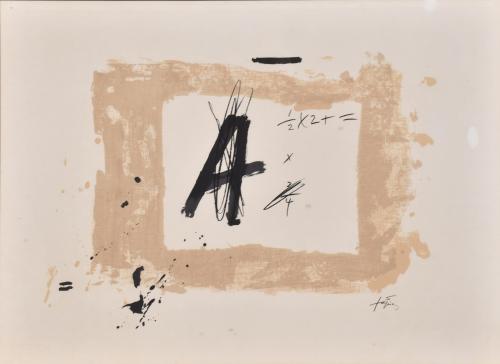 DESPUÉS DE ANTONI TÀPIES (1923-2012). "La letra A".