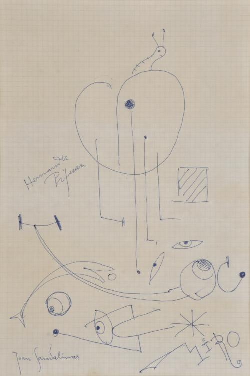 JOAN SANDALINAS (1903-1991). Pareja de dibujos homenaje a l