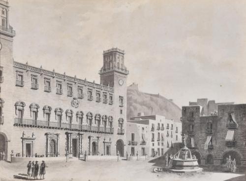 ESCUELA ESPAÑOLA, SIGLO XX. "Ayuntamiento de Alicante".