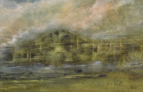 OCTAVIO PASCAL (1932). "Paisaje tormentoso con Cristo".