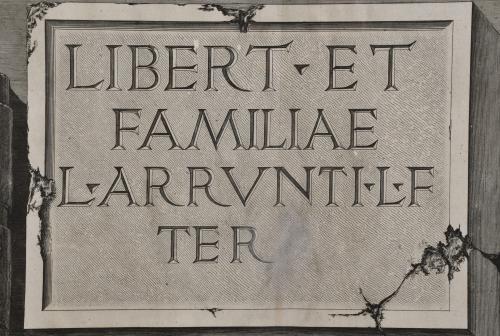 GIOVANNI BATTISTA PIRANESI (1720-1778). "LIBERT-ET, FAMILIA