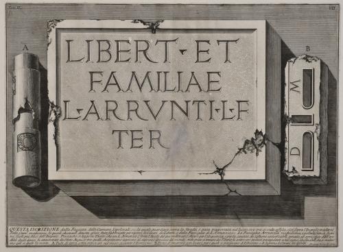 GIOVANNI BATTISTA PIRANESI (1720-1778). "LIBERT-ET, FAMILIA