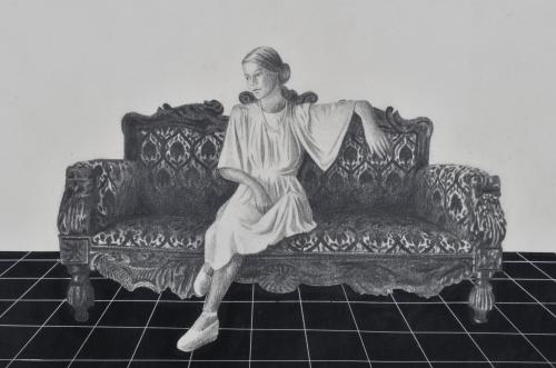 AMADO BELLES ROIG (1949). "Mujer desnuda en la cama", 1975.