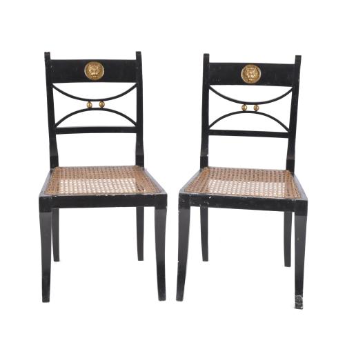Pareja de sillas Regency, siglo XIX. 