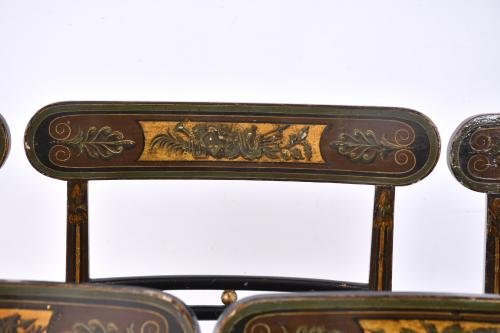 Conjunto de seis sillas Late Regency - Federal, probablemen