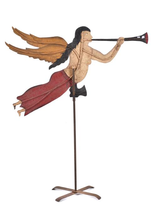 Veleta en forma de ángel trompetero, siglo XX. 