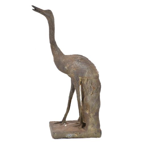 Figura de jardín en forma de grulla, siglo XX. 