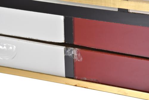 Mueble bajo en cristal de Murano, circa 1970.