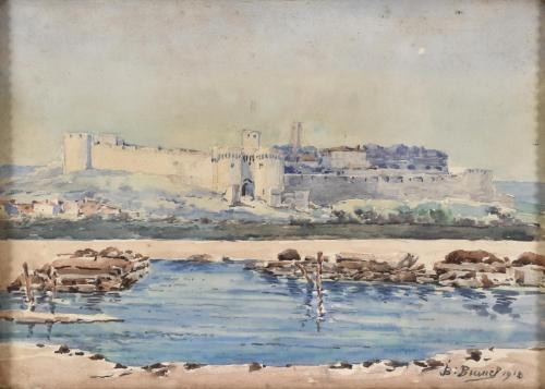 JEAN-BAPTISTE BRUNEL (1850-1929).  "Paisaje orientalista", 1918.