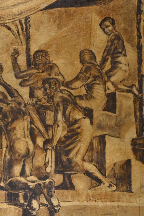 ESCUELA ESPAÑOLA, SIGLO XX. "Ritual egipcio".
